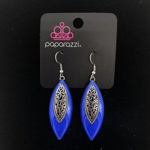 Paparazzi Fashion Jewelry Venetian Vanity Blue Hook Earrings